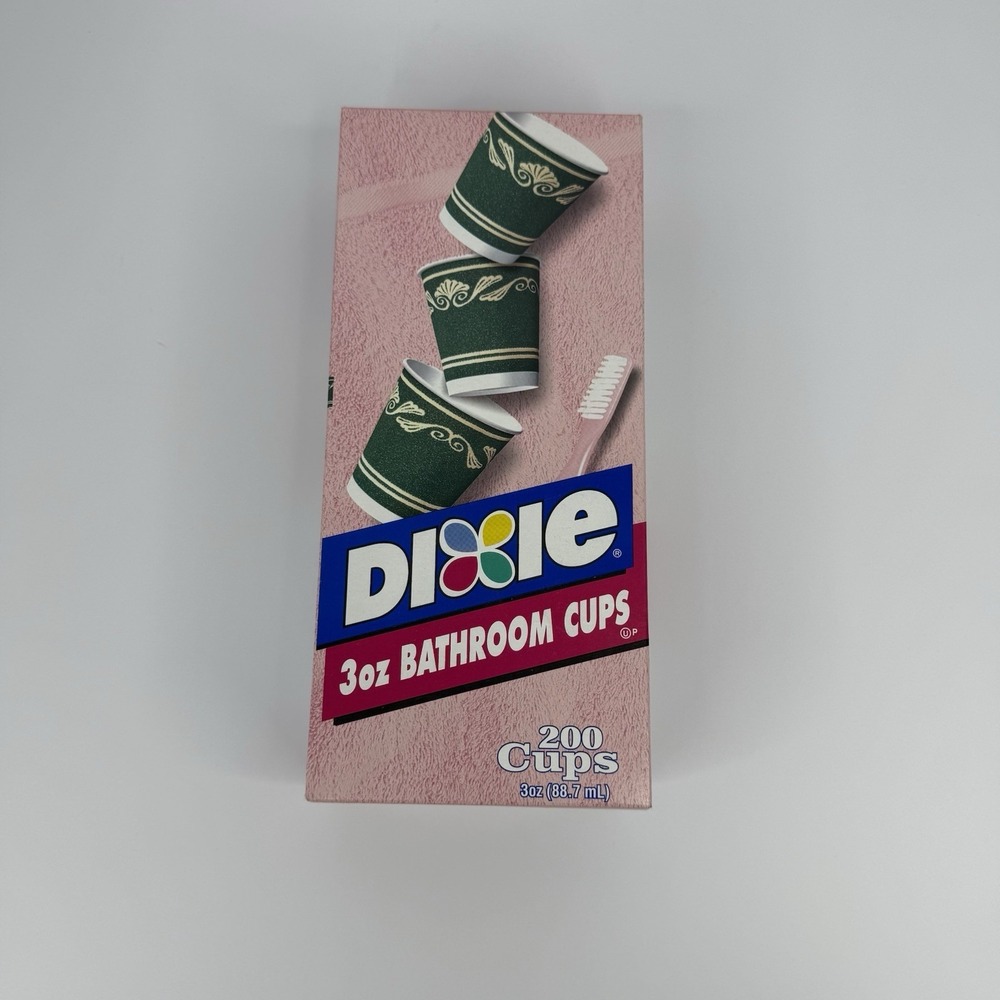 VTG Dixie 3 oz Bathroom Cups Neoclassical 200 Count Brand New Sealed NOS